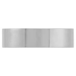 White Gold Polished Pipe Comfort Fit 6mm Band 18K Discount