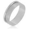 White Gold Polished Pipe Comfort Fit 7mm Band 18K Outlet