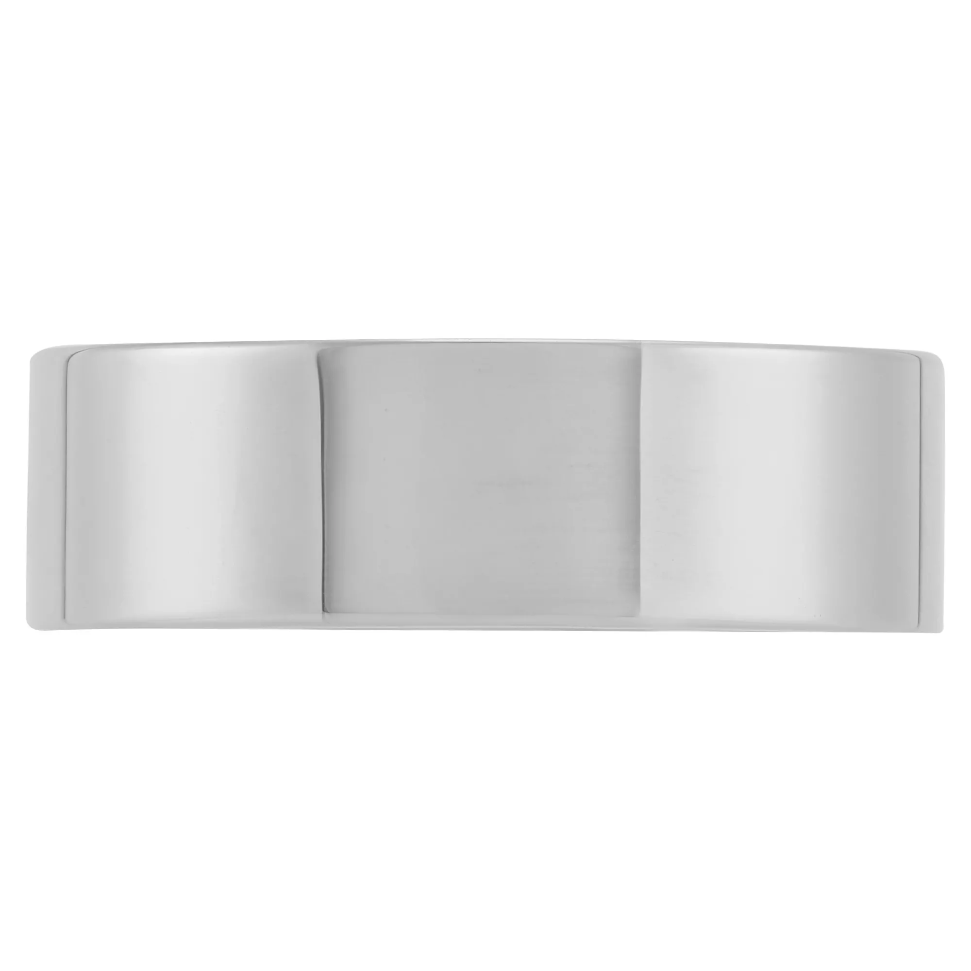 White Gold Polished Pipe Comfort Fit 7mm Band 18K Outlet