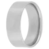 White Gold Polished Pipe Comfort Fit 8mm Band 18K Outlet