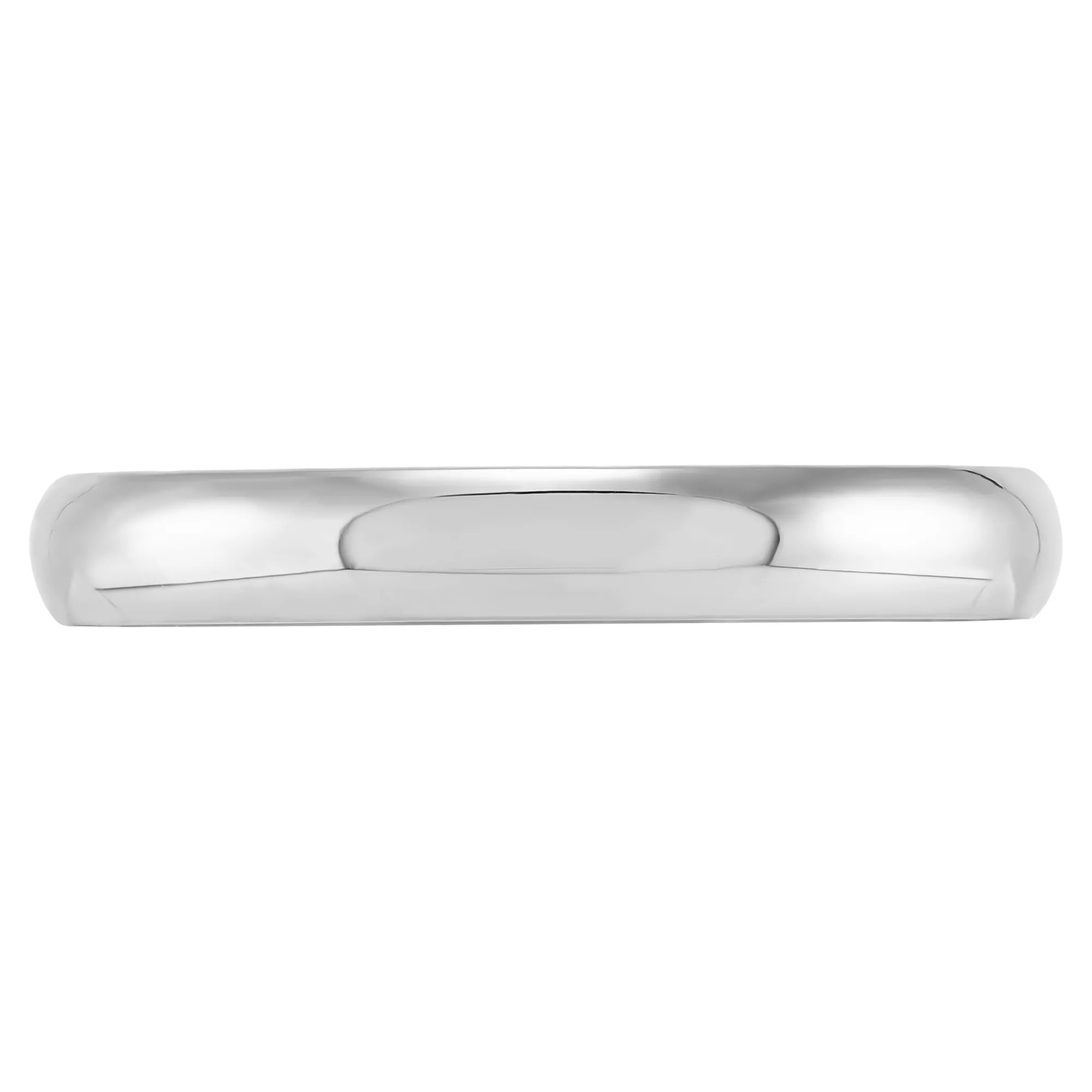 White Gold Polished Rounded Comfort Fit 3mm Band 18K Clearance