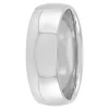White Gold Polished Rounded Comfort Fit 7mm Band 18K Outlet
