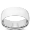 White Gold Polished Rounded Comfort Fit 8mm Band 14K New
