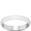 White Gold Polished Rounded 3mm Band 14K Sale