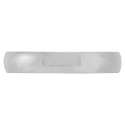 White Gold Polished Rounded 4mm Band 14K Discount