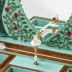 WOLF Ballet Musical Jewellery Box – Sleeping Beauty Walnut Wood New