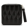 Wolf Caroline Black Leather Zip Travel Case Best