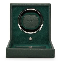 Wolf Cub Single Watch Winder With Green Cover New