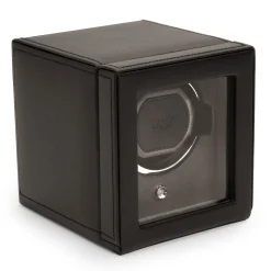 Wolf Cub Single Watch Winder With Cover, Black Best