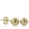 Yellow Gold Ball Earrings 14K, 6mm Discount