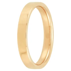 Yellow Gold Polished Pipe Comfort Fit 3mm Band 14K Hot