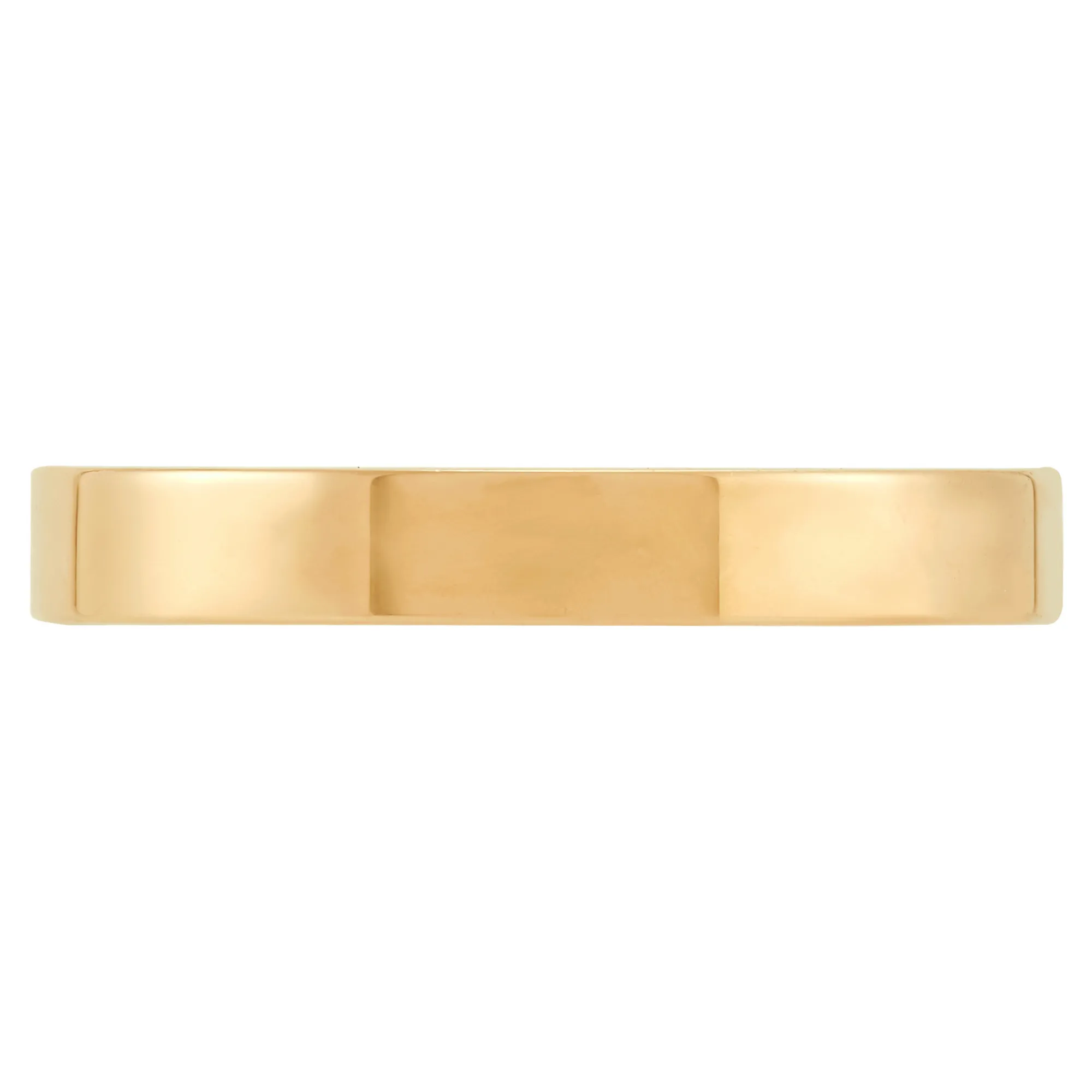 Yellow Gold Polished Pipe Comfort Fit 3mm Band 18K Discount