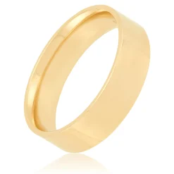 Yellow Gold Polished Pipe Comfort Fit 6mm Band 18K Outlet