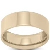 Yellow Gold Polished Pipe Comfort Fit 7mm Band 14K Discount