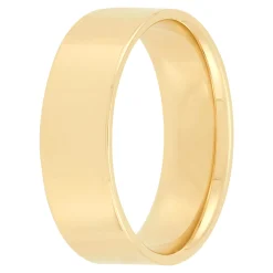 Yellow Gold Polished Pipe Comfort Fit 7mm Band 18K Sale