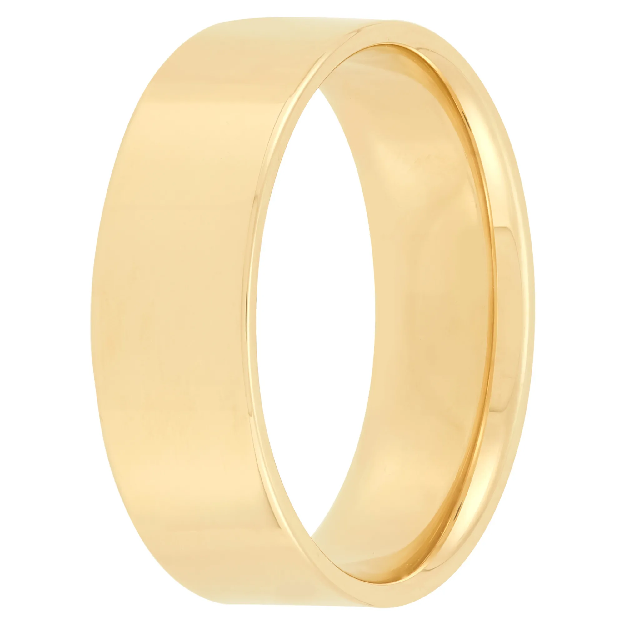 Yellow Gold Polished Pipe Comfort Fit 7mm Band 18K Sale