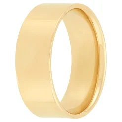 Yellow Gold Polished Pipe Comfort Fit 8mm Band 14K Hot