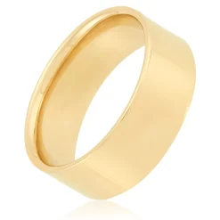 Yellow Gold Polished Pipe Comfort Fit 8mm Band 14K Hot