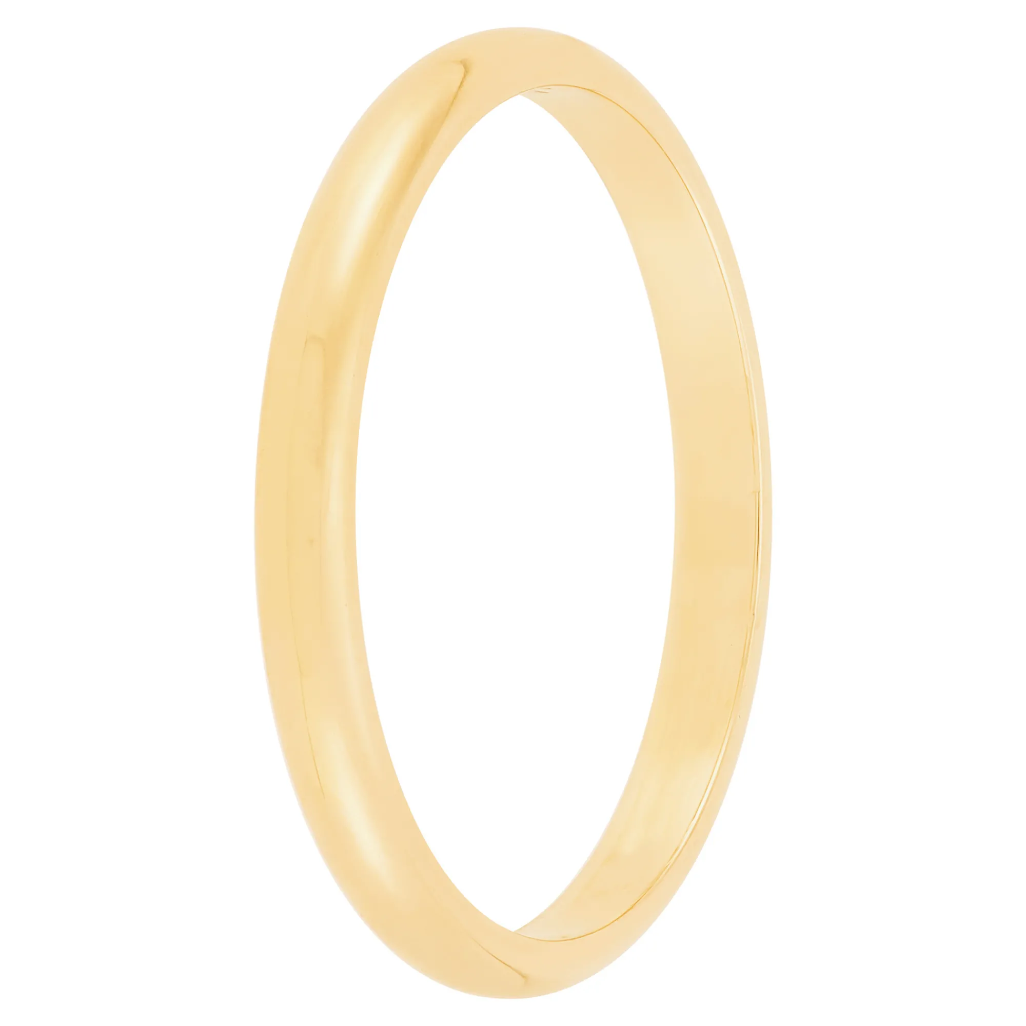Yellow Gold Polished Rounded 2mm Band 14K Outlet