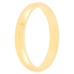Yellow Gold Polished Rounded 3mm Band 18K New