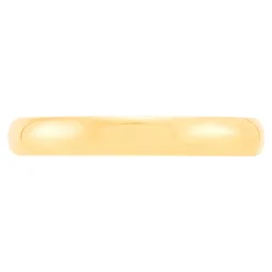 Yellow Gold Polished Rounded 3mm Band 18K New