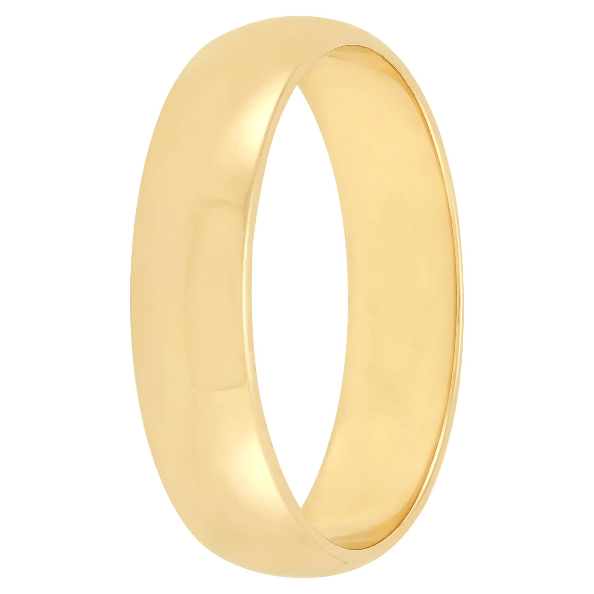 Yellow Gold Polished Rounded 5mm Band 14K New