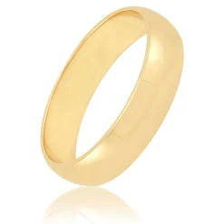Yellow Gold Polished Rounded 5mm Band 14K New