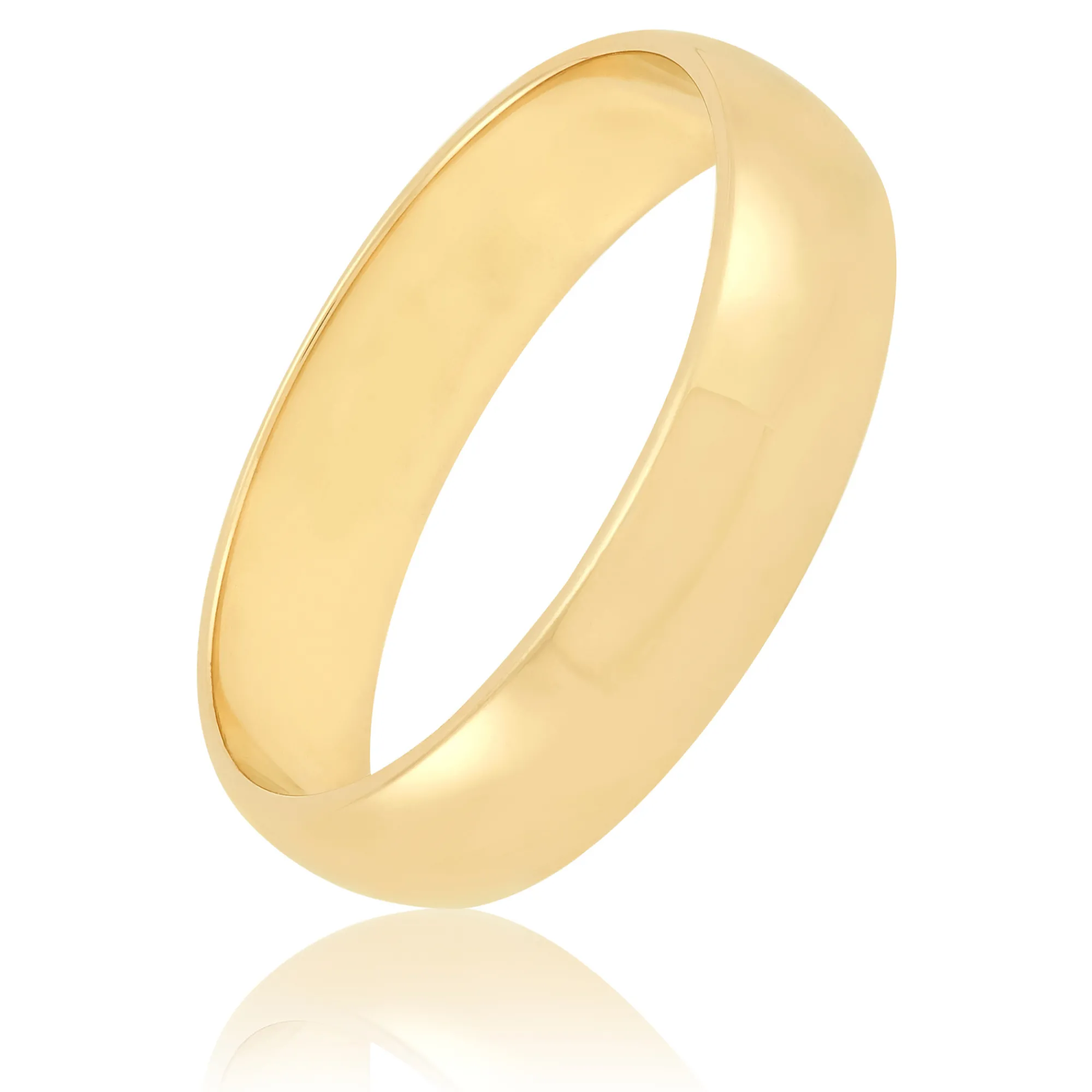 Yellow Gold Polished Rounded 5mm Band 14K New