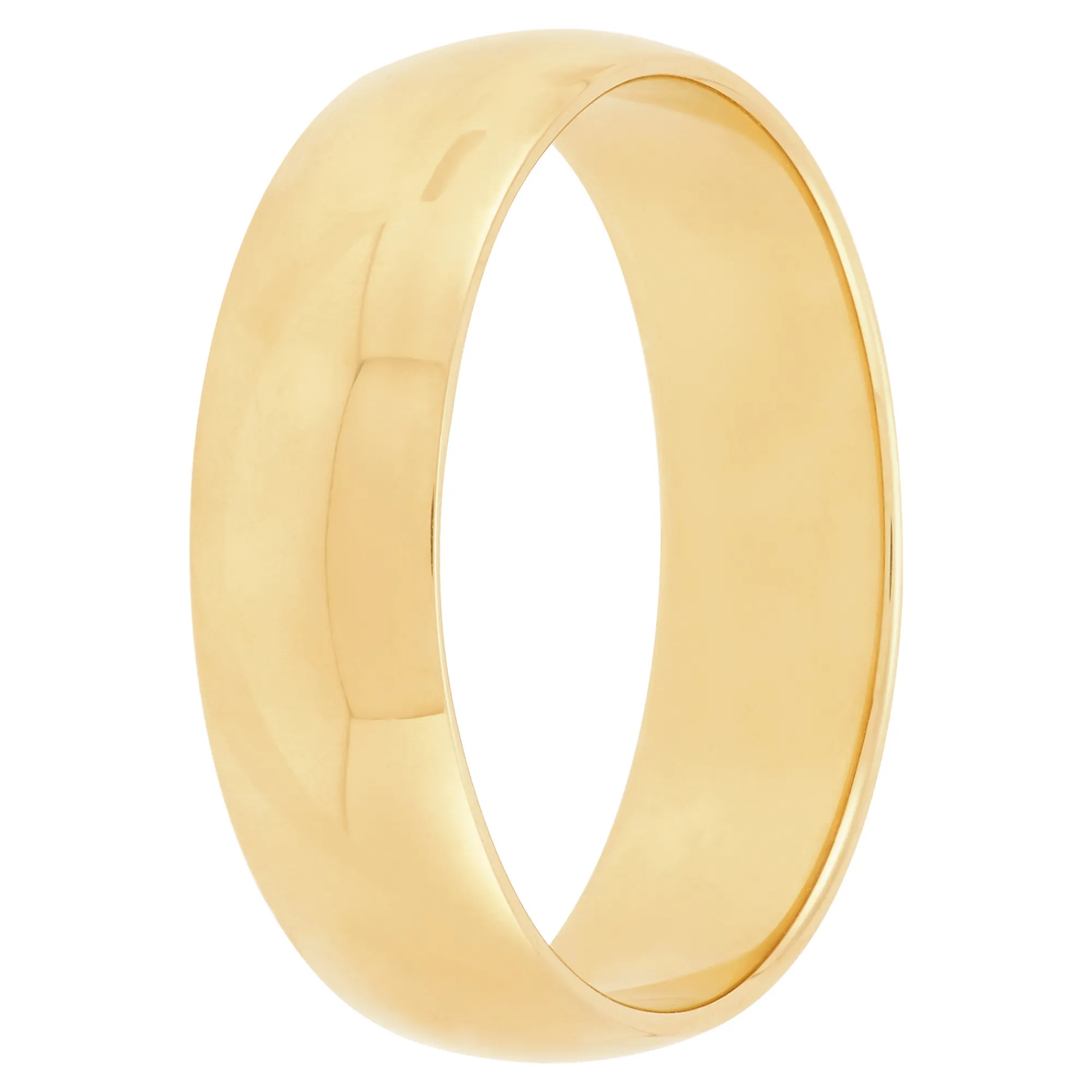 Yellow Gold Polished Rounded 6mm Band 18K Online