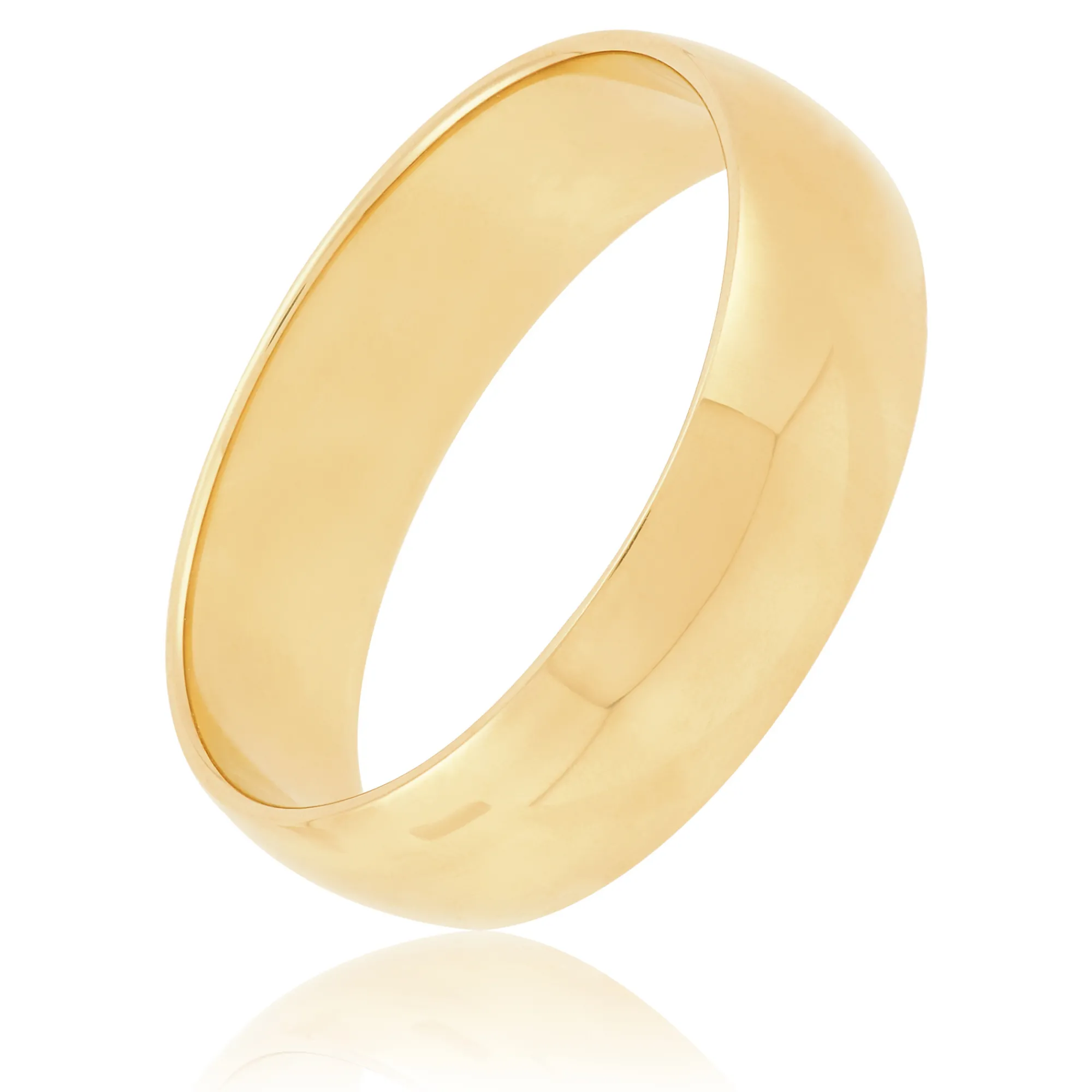 Yellow Gold Polished Rounded 6mm Band 18K Online