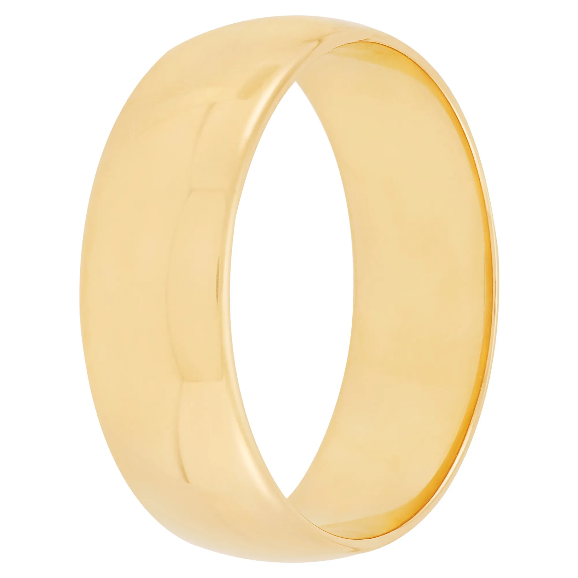 Yellow Gold Polished Rounded 7mm Band 14K Best