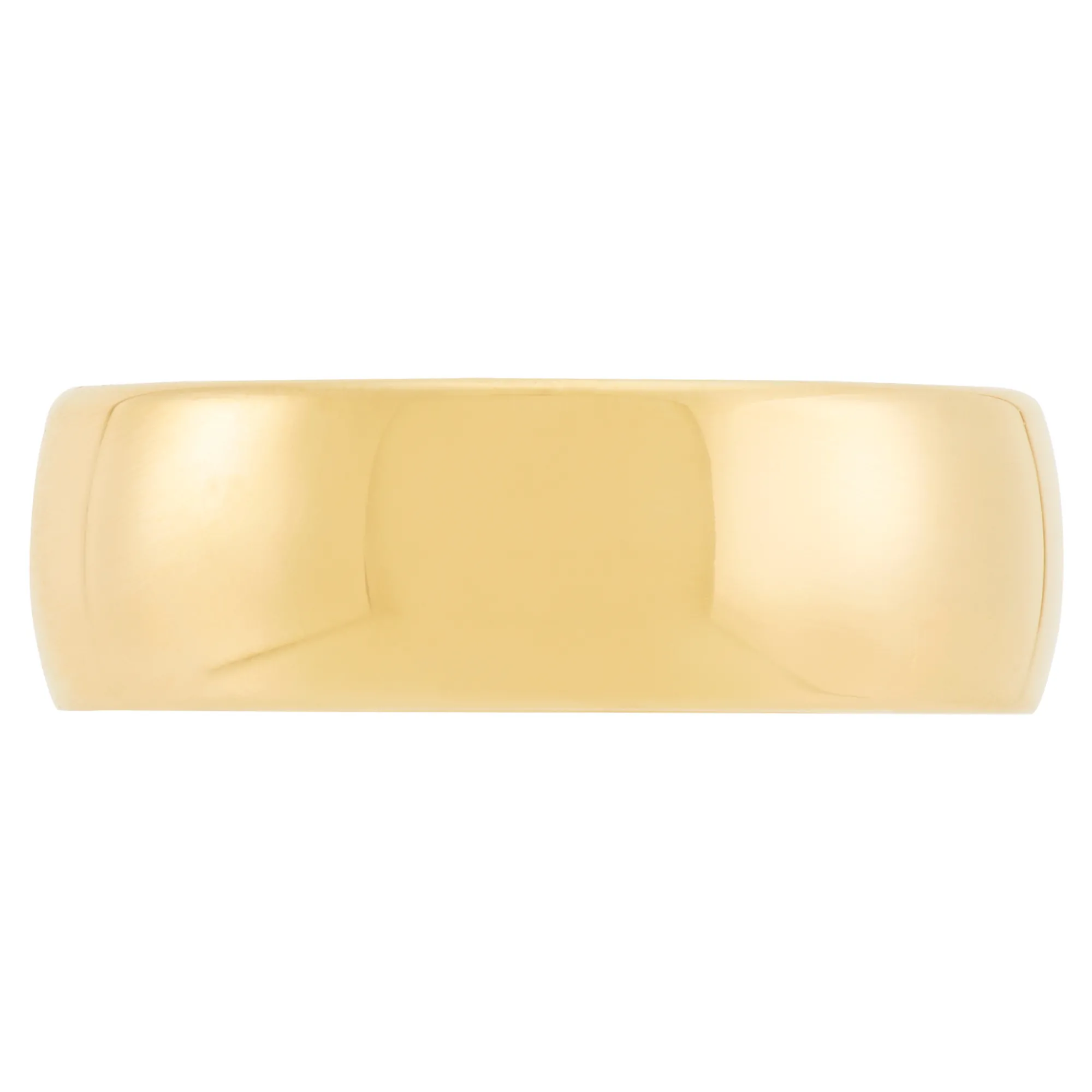 Yellow Gold Polished Rounded 7mm Band 14K Best