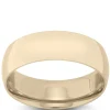 Yellow Gold Polished Rounded Comfort Fit 7mm Band 14K Clearance
