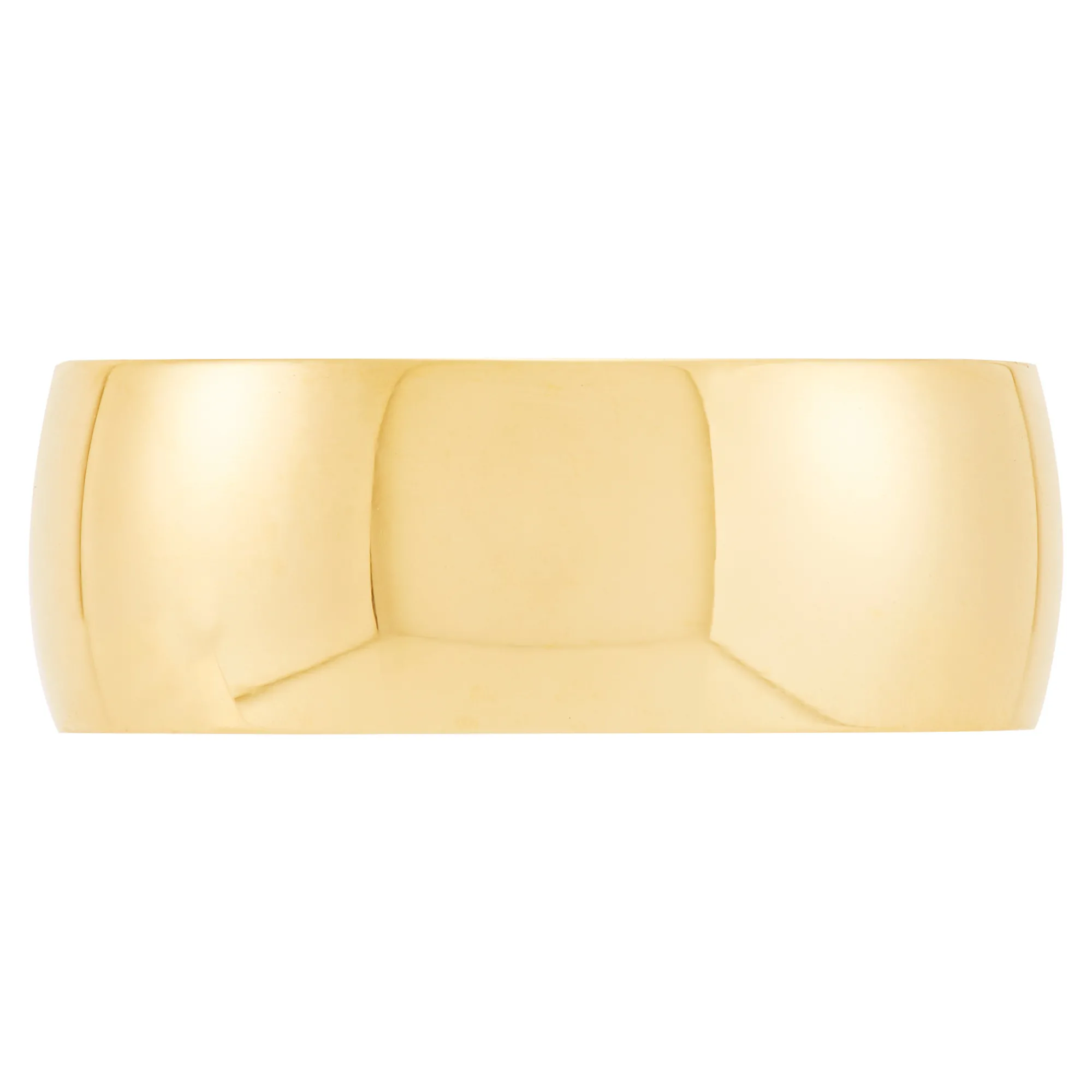 Yellow Gold Polished Rounded 8mm Band 14K Discount