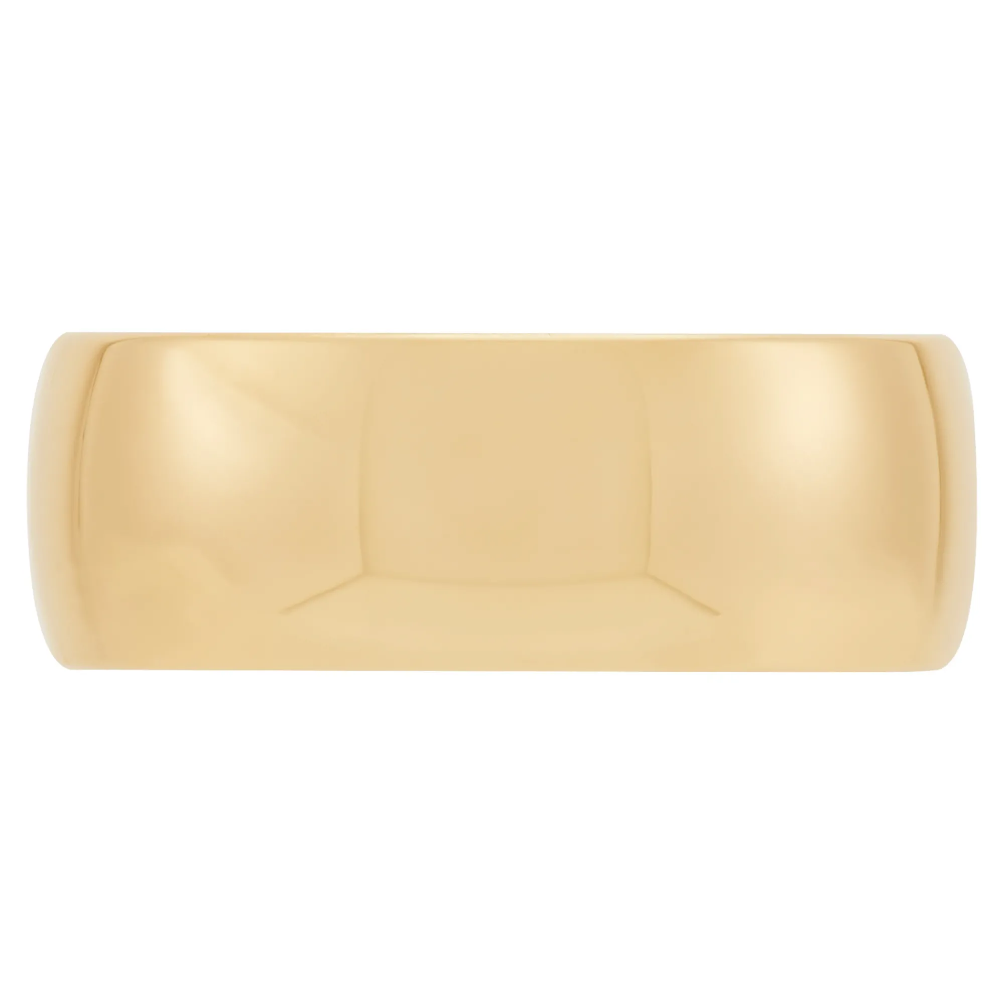 Yellow Gold Polished Rounded Comfort Fit 8mm Band 14K Sale