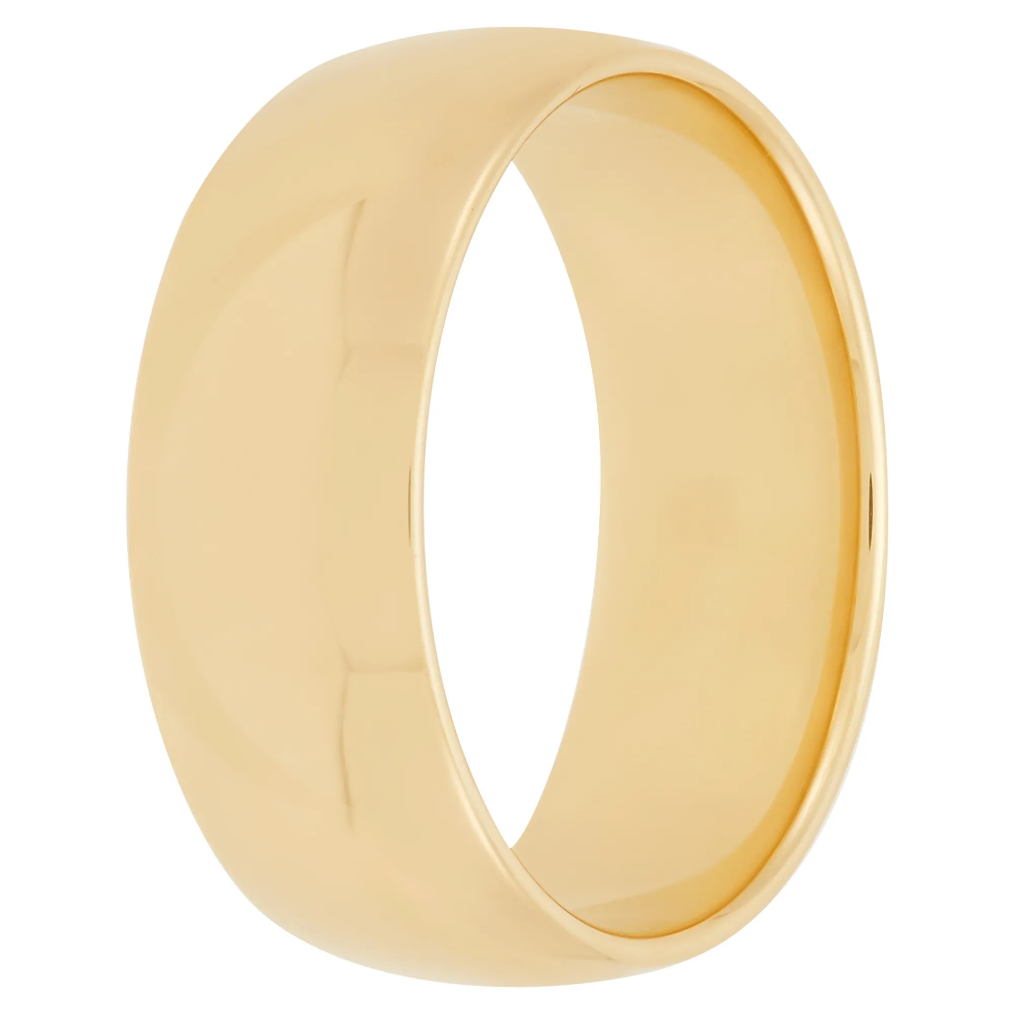 Yellow Gold Polished Rounded Comfort Fit 8mm Band 14K Sale