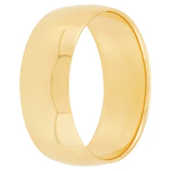 Yellow Gold Polished Rounded 8mm Band 18K Best