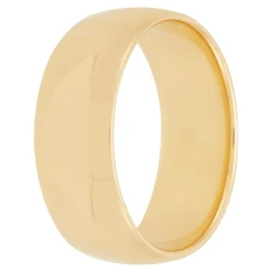 Yellow Gold Polished Rounded Comfort Fit 8mm Band 18K Best