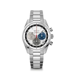 Zenith CHRONOMASTER Original Watch White Dial Steel Bracelet, 38mm Sale