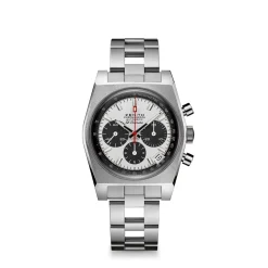 Zenith CHRONOMASTER Revival El Primero A384 Watch Silver Dial Steel Bracelet, 37mm Discount