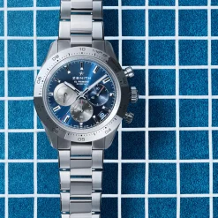 Zenith Chronomaster Sport El Primero Watch Blue Dial Steel Bracelet, 41mm Hot