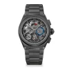 Zenith DEFY El Primero 21 Watch Open Dial Black Ceramic Bracelet, 44mm New