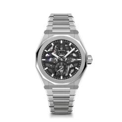 Zenith DEFY SKYLINE Watch Black Dial Steel Bracelet, 41mm Hot