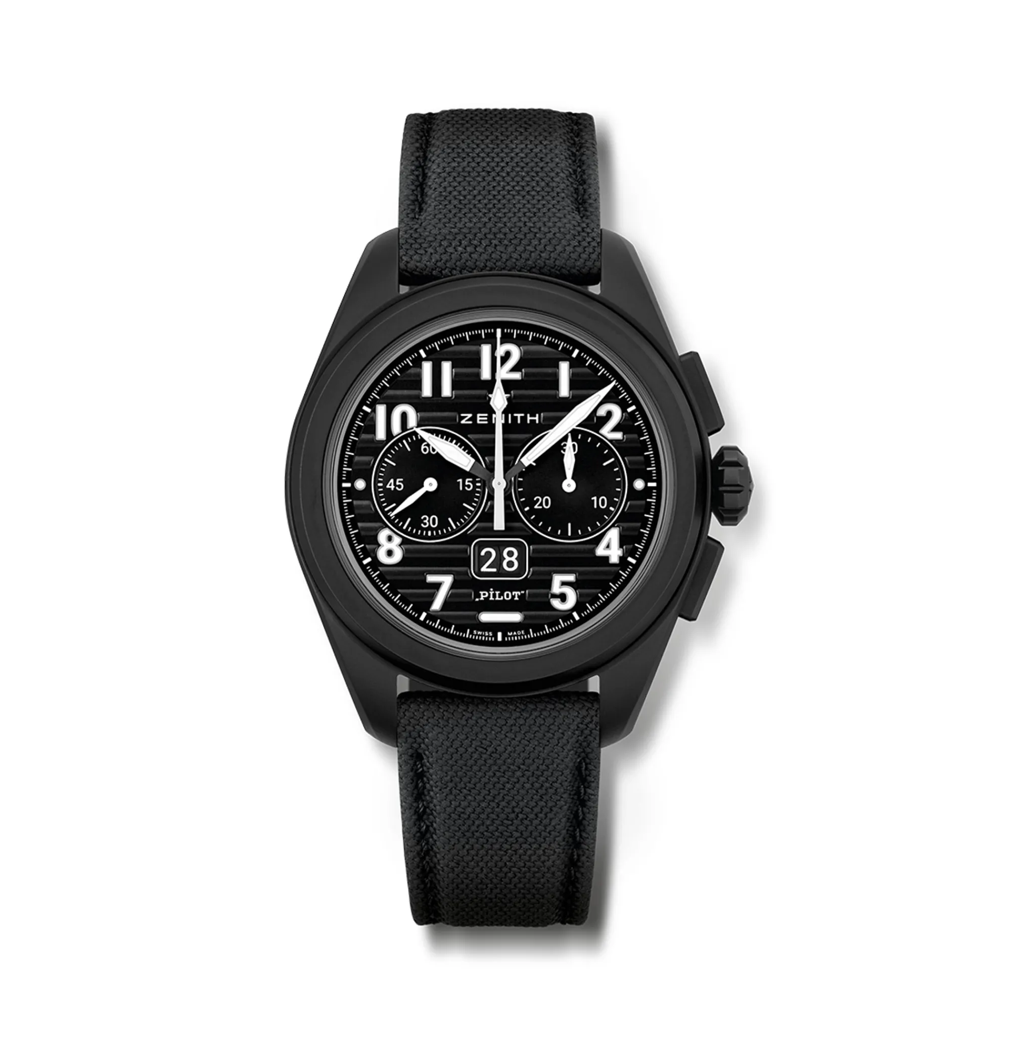 Zenith Pilot Big Date Flyback Black Dial Watch, 42.5mm New